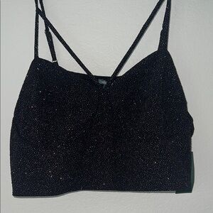 Wild Fable Black Glittery Top